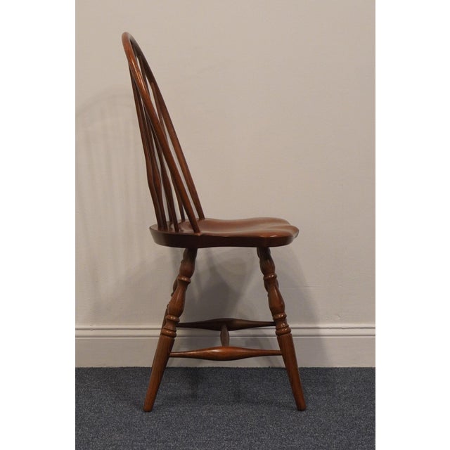 Wood High End Vintage Solid Cherry Early American Windsor Dining Side Chair 303-882 For Sale - Image 7 of 9