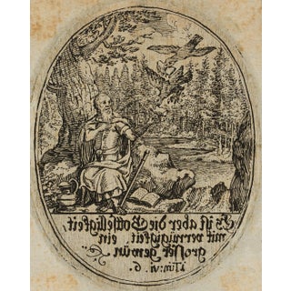 J. Meyer, Devout Hermit, 17th-Century, Etching For Sale
