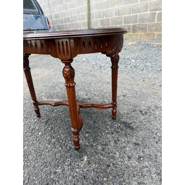 Antique Victorian Renaissance Revival 2 Tier Walnut Side End Table For Sale - Image 10 of 12