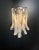 Pair of Italian Murano Wall Lights, Mazzega – 6 White Lattimo Glass Petals For Sale - Image 9 of 10