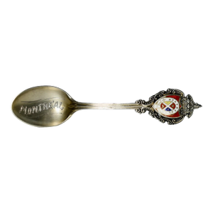 Antique Montreal Sterling & Enamel Decorative Collectors Spoon
