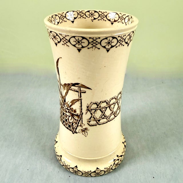 Bridgwood & Clarke Ironstone Aesthetic ‘Orchid’ Toothbrush Holder, Circa 1860 For Sale In Philadelphia - Image 6 of 14
