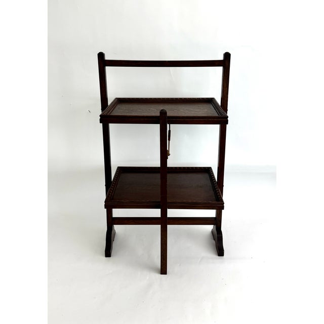 Antique Edwardian Folding Silent Butler or Cake Stand For Sale - Image 9 of 13