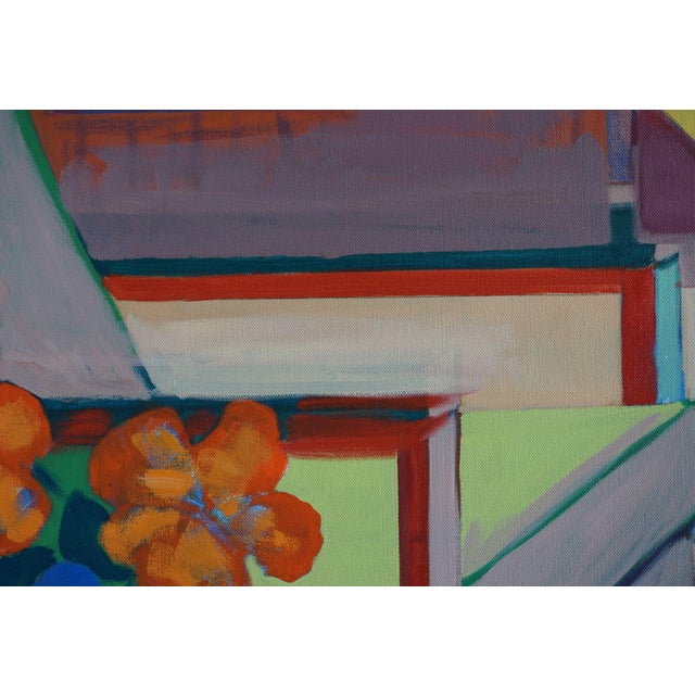 Contemporary Back Porch Arrangement Oil Painting For Sale - Image 3 of 6