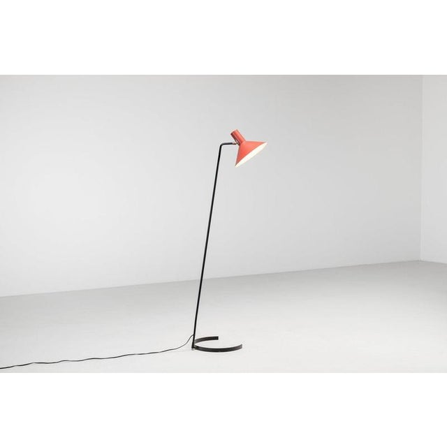 1950s Model 8025 Floor Lamp by J.J.M. Hoogervorst for Anvia, Netherlands, 1957 For Sale - Image 5 of 11