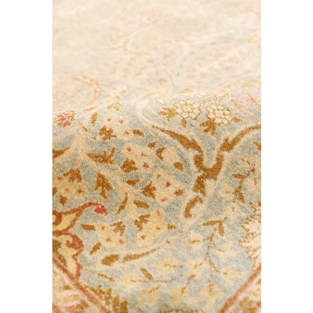 Pasargad Home Tabriz Wool Area Rug-12' 0" X 15' 8" , L. Blue For Sale - Image 4 of 6