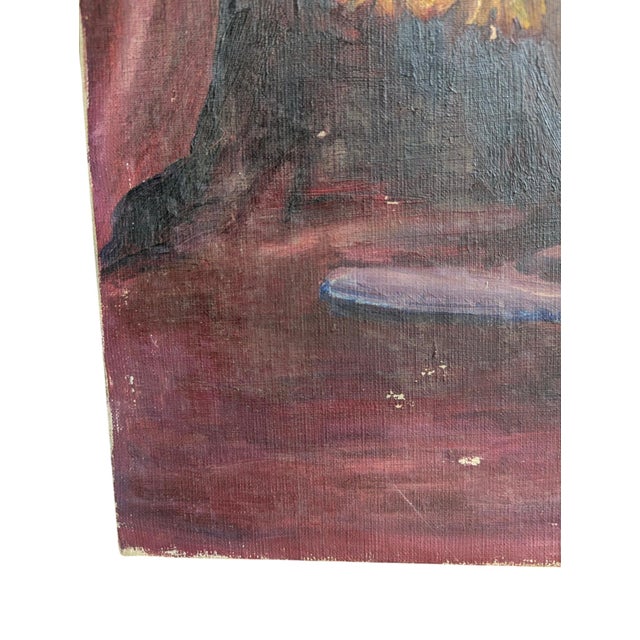 Early 20th Century Still Life Botanical Oil Painting on Canvas For Sale - Image 9 of 11