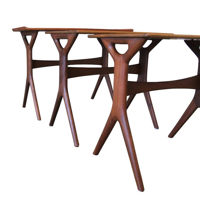 Mid-Century Modern Teak Desks by Johannes Andersen for CFC Silkeborg, 1960s, Set of 3 For Sale - Image 3 of 18