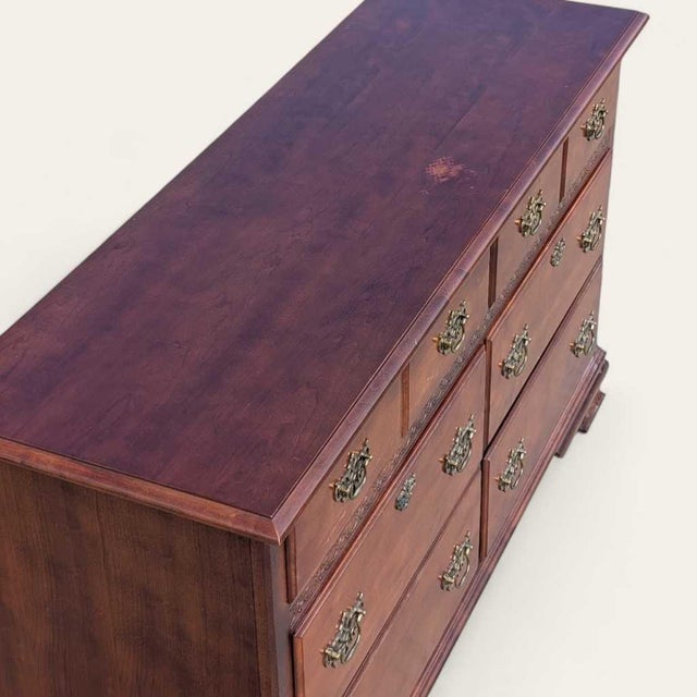 Vintage Stanley Furniture Six-Drawer Wood Lowboy Dresser For Sale - Image 10 of 18