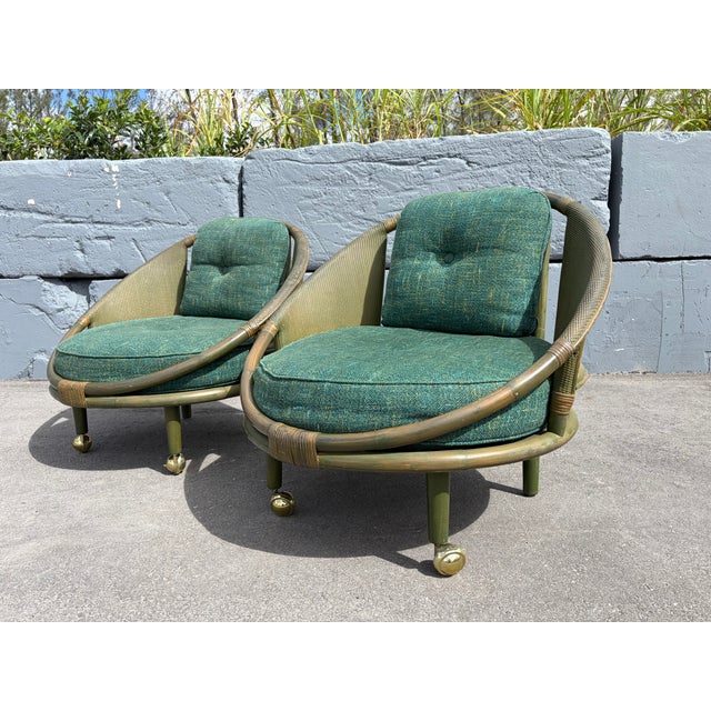 1950s Bamboo Lounge Chairs For Sale - Image 4 of 16