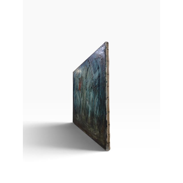 Mid-Century Abstract Expressionist Oil Painting by Zvi Raphaeli With Safrai Art Gallery Provenance For Sale - Image 4 of 8