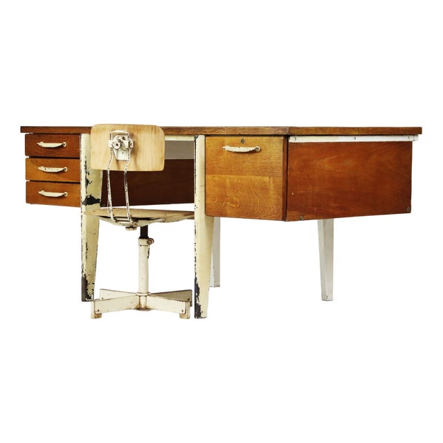BS Standard Desk by Jean Prouvé, 1940s For Sale