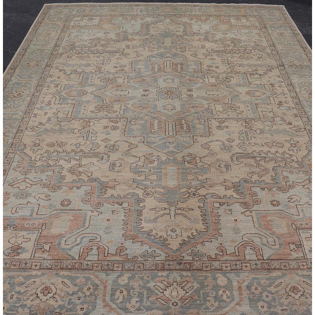 Heriz-Serapi Design Rug by Keivan Woven Arts 9'10 X 13'6 For Sale - Image 9 of 16