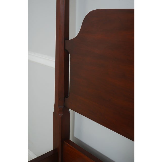 Henkel Harris Cherry Queen Size Pencil Post Bed For Sale - Image 11 of 18