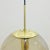 Metal Large Mid-Century Smoked Air-Bubbled Glass Ball Pendant Light from Limburg, Germany, 1970s For Sale - Image 7 of 12