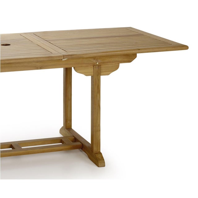 Early 20th Century Early 20th Century New Teak Rectangular Foldable Dining Table, Indoor and Outdoor For Sale - Image 5 of 5