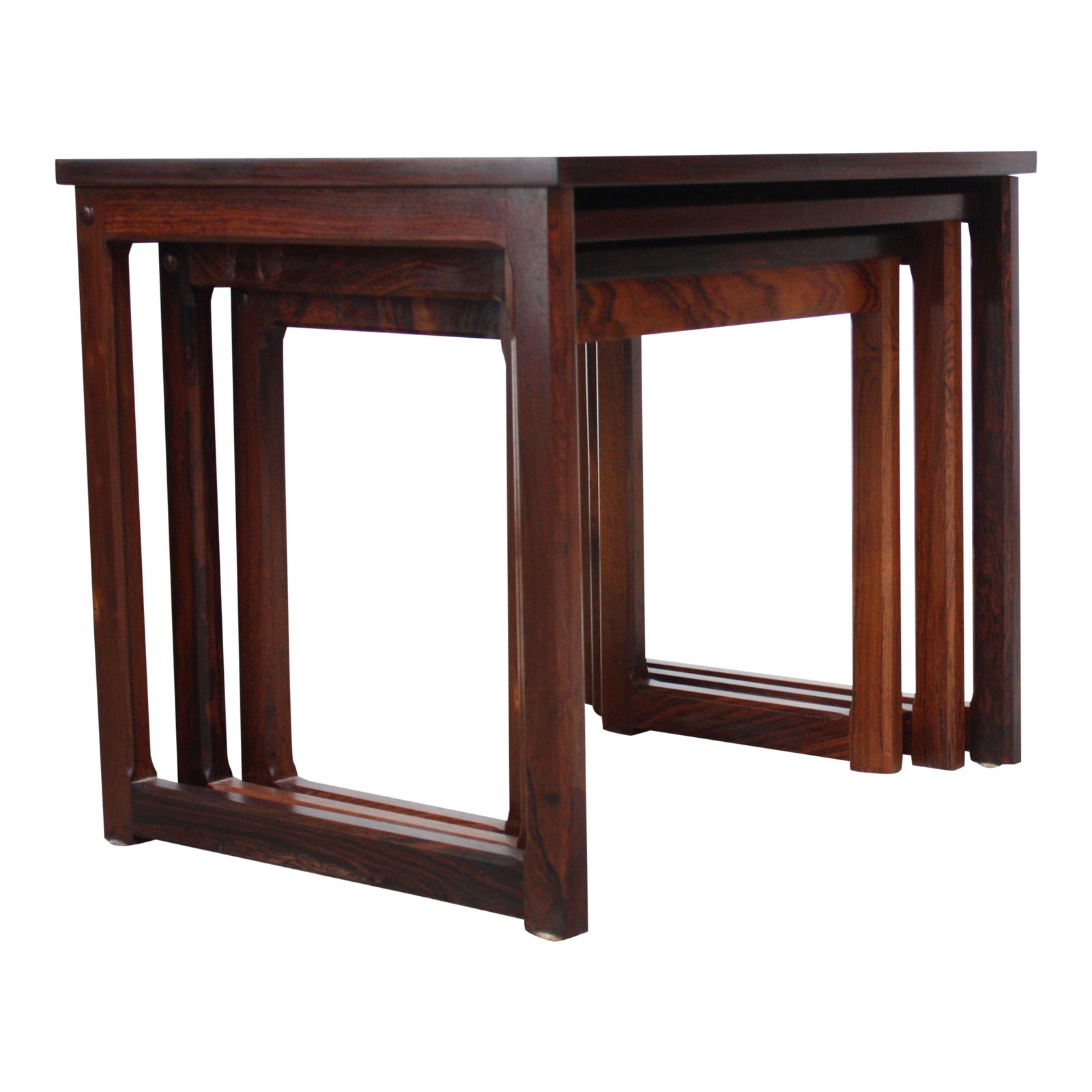 1960s Trio of Danish Rosewood Nesting Tables | Chairish