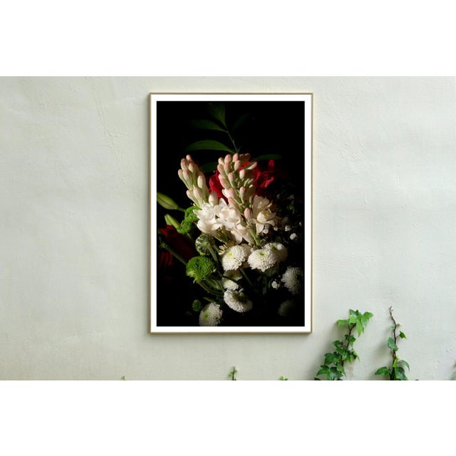 2020s 2021 "Flowers With Caravaggio Light" Baroque Style Still Life Giclée Print For Sale - Image 5 of 8