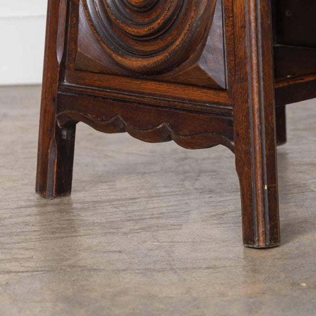 Wood 1940s Pair of French Carved Wood Tables Attributed to Charles Dudouyt For Sale - Image 7 of 10
