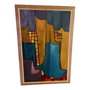 1959 Abstract Original Painting Titled City of Cloth by Andermann