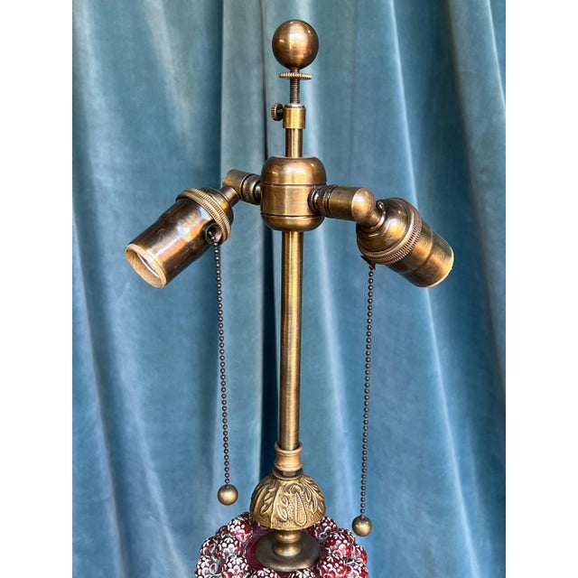 Spanish 1950s Red Ceramic Table Lamp For Sale - Image 12 of 12