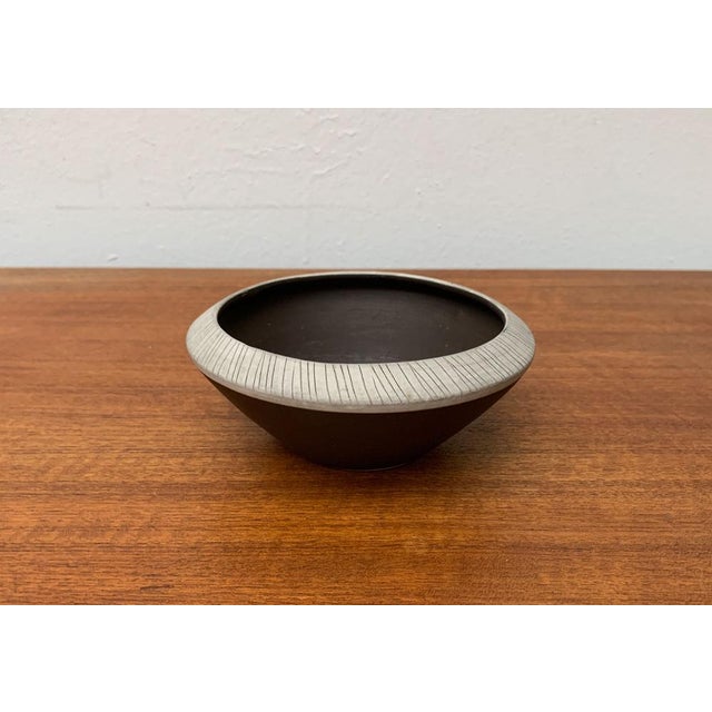 Ceramic Mid-Century German Pottery Minimalist Bowl, 1960s For Sale - Image 7 of 15