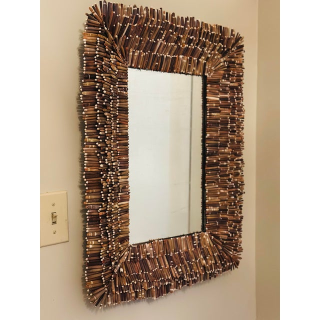 Handmade Antique Urchin Spine Shell Mirror For Sale In Charleston - Image 6 of 8