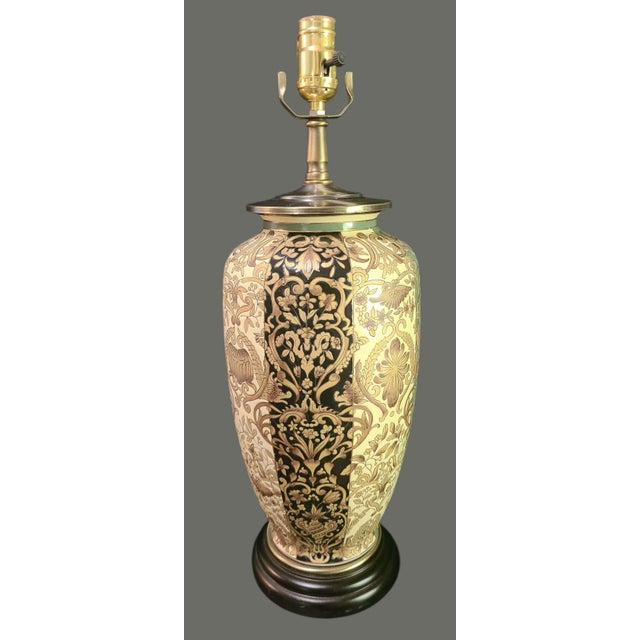The Vintage Chinoiserie Asian Inspired Multi-Color Table Lamp is a unique and collectible piece that adds an oriental...