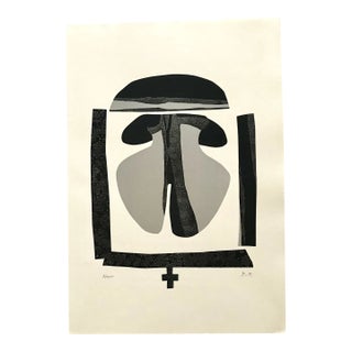 Ronald King Signed Screenprint Nonne 1967 For Sale