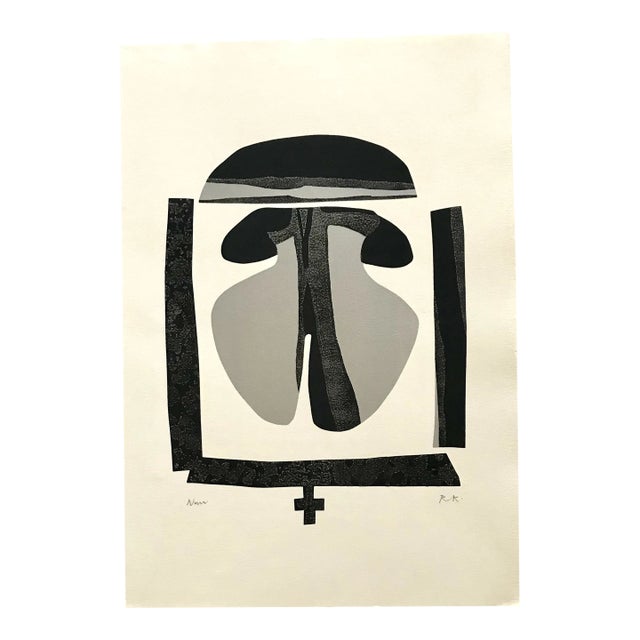 Ronald King Signed Screenprint Nonne 1967 For Sale
