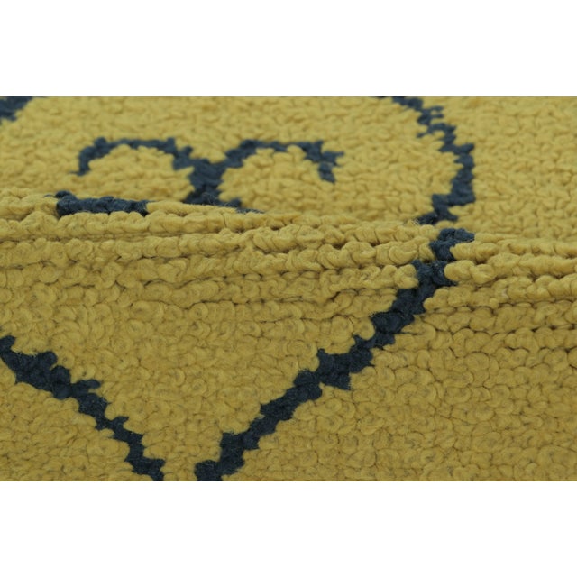 Textile Antique Art Deco Rug in Gold With Classic Architectural Design - Rug & Kilim For Sale - Image 7 of 8