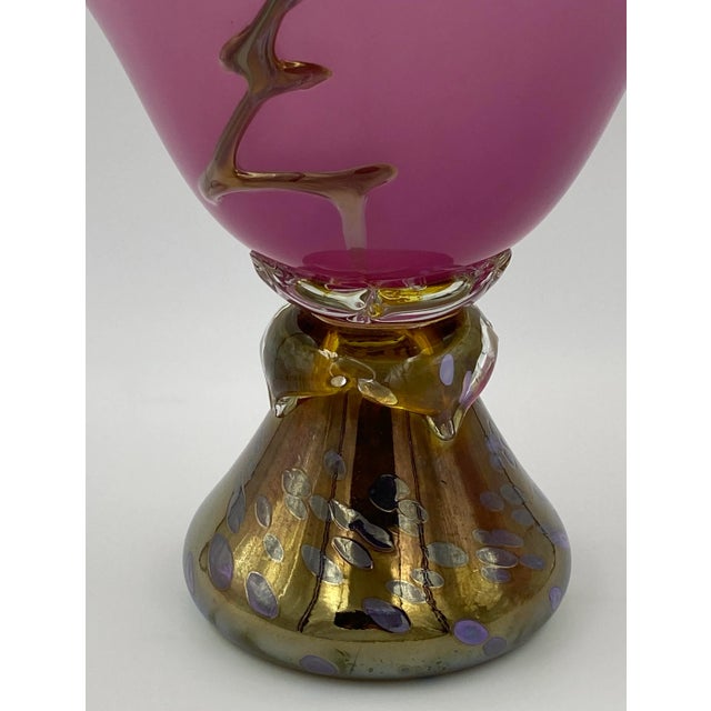 Mid 20th Century Murano Style Art Glass Centerpiece With Gold Finishes For Sale - Image 5 of 10