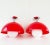 Mid Century Cherry Red Semi-Flush Lights - A Pair For Sale - Image 9 of 9