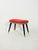 Scandinavian Stool in Red Velvet and Brass, 1950s For Sale - Image 10 of 10