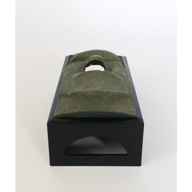 Ceramic Vintage Rotary Hero Moai Tiki Tissue Box Dispenser Holder For Sale - Image 7 of 9