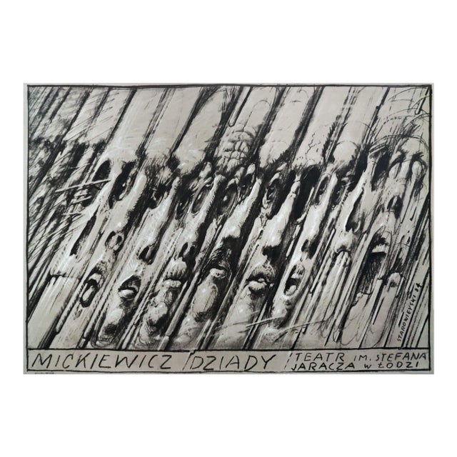 1984 Polish Starowieyski Theater Poster, Mickiewicz's Dziady - Starowieyski For Sale
