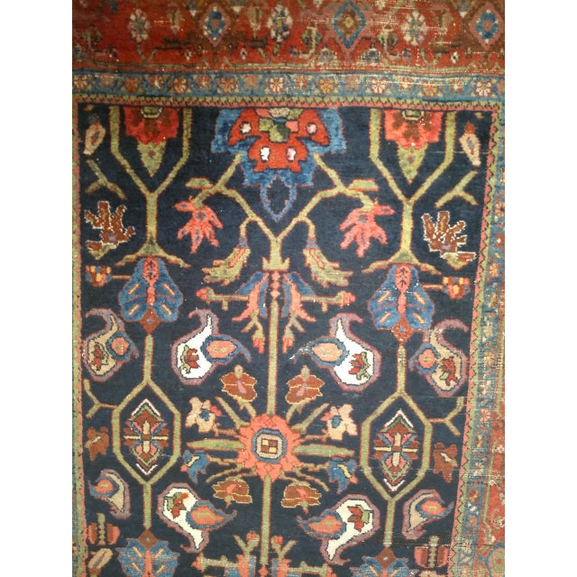 Antique Persian Mahal Sultanabad Rug, Hand-Knotted Wool, Geometric Pattern, 4x7, Navy & Red For Sale - Image 14 of 18