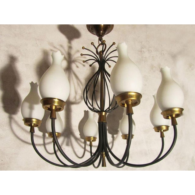 1950s Vintage Chandeliers by Angelo Lelii for Arredoluce, Italy, 1950, Set of 2 For Sale - Image 5 of 18