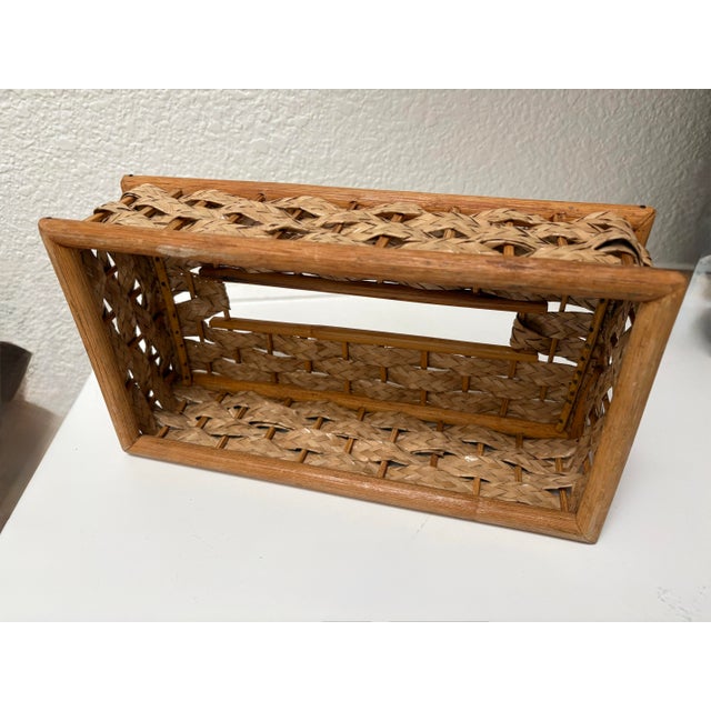 Vintage Rustic Wood Tissue Box Cover For Sale In Sacramento - Image 6 of 7