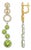 Contemporary Silver Peridot Earrings, Pair For Sale