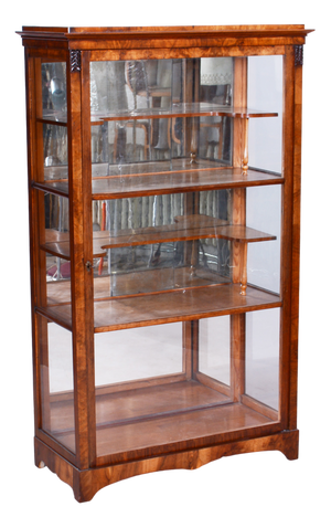 Biedermeier Display Cabinet in Walnut, 1830s