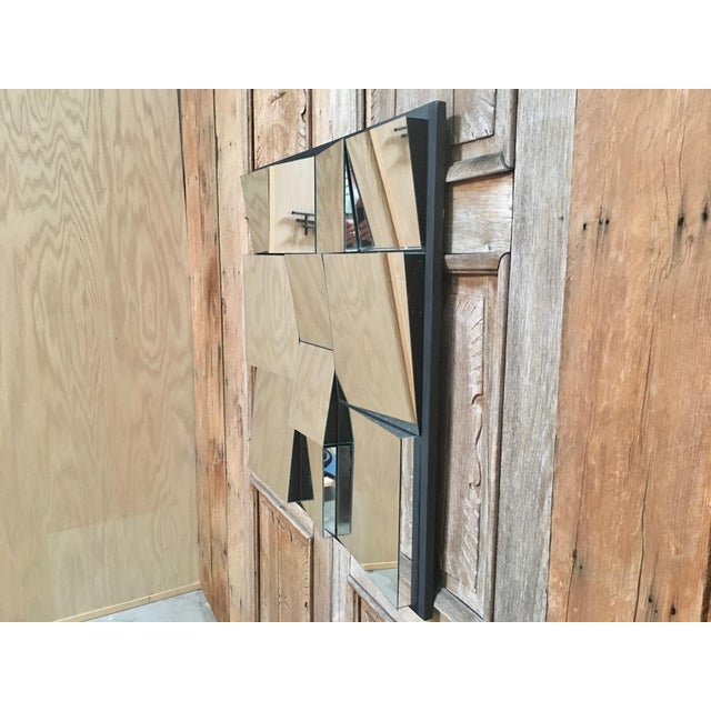 Mid 20th Century 1970's Vintage Diamond Slopes Mirror For Sale - Image 5 of 11