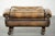 English Chesterfield Ottoman in Cowhide Leather on Wheels For Sale - Image 4 of 13