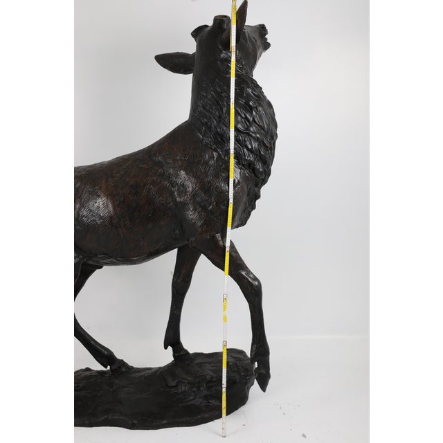 Stag Sculpture, 1910, Bronze For Sale - Image 13 of 18