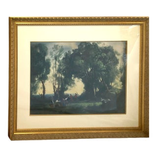 Morning, Dance of the Nymphs Vintage Framed Lithograph For Sale