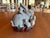 Figurative Ceramic Glazed Rabbit Family Centerpiece Majolica For Sale - Image 3 of 10
