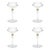 2020s Ondine 4-Piece Set Fluted Coupe Glasses, Clear with Light Amber Accent For Sale - Image 5 of 5