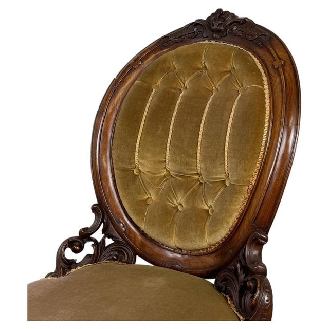2000 - 2009 19th Century Victorian Walnut Armchair For Sale - Image 5 of 13