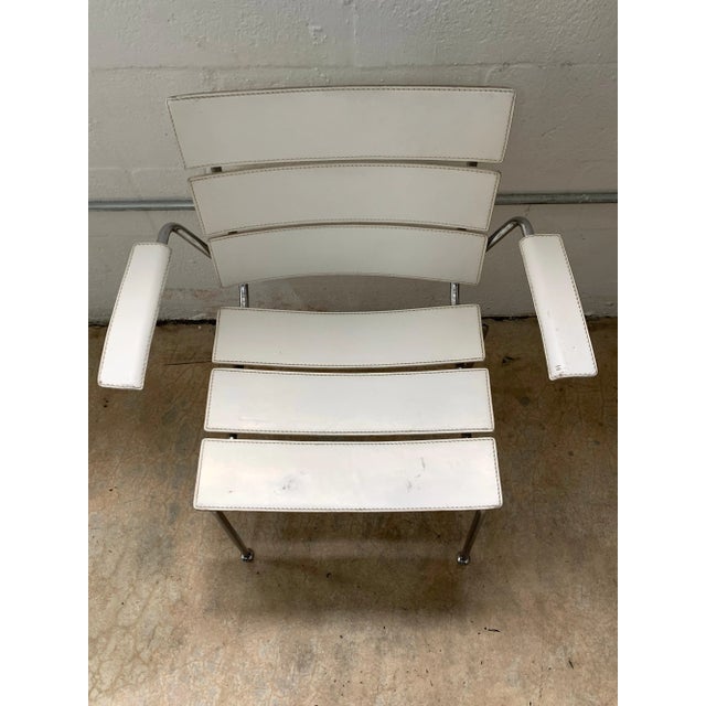 Fasem "Stripe" Dining Chair Armchairs by Giancarlo Vegni for Fasem, 1999 - A Pair For Sale - Image 4 of 13