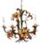 Italian 1950s Italian Tole Lilly 5 Light Chandelier For Sale - Image 3 of 11